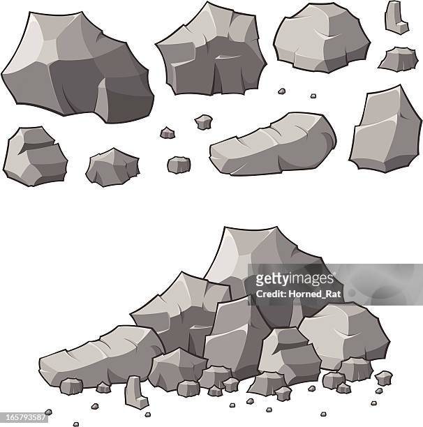 quarry - granite rock stock illustrations