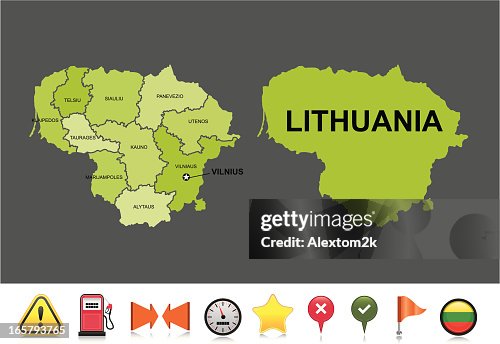 Lithuania navigation map Lithuania navigation map