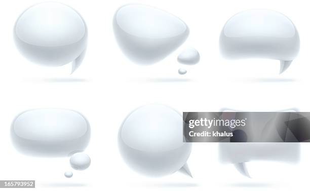 ilustraciones, imágenes clip art, dibujos animados e iconos de stock de conjunto de burbujas de discurso/moderno - volumen