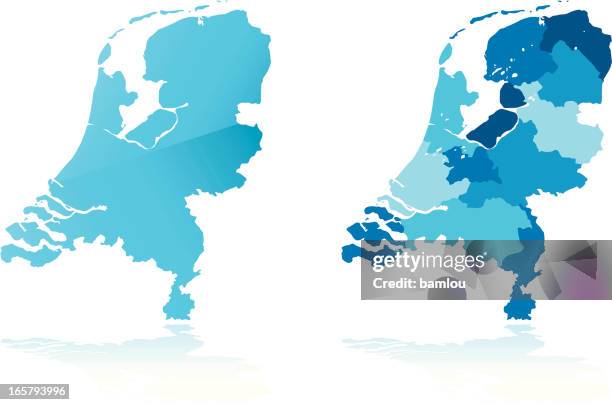 netherlands map - netherlands map stock illustrations