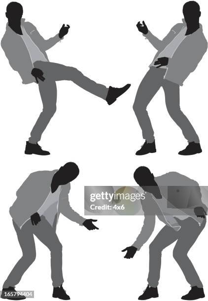 man playing air guitar - air guitar stock illustrations