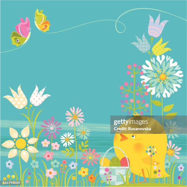 easter chick - easter chick stock illustrations