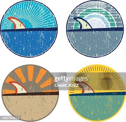 Surfboards retro emblems Surfboards retro emblems