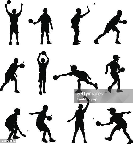 table tennis children - table tennis stock illustrations