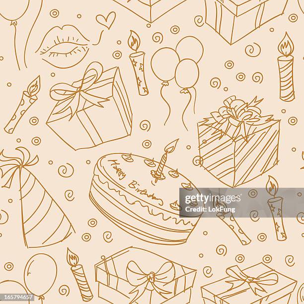 nahtlose hintergrund-party - geburtstagsgeschenk stock-grafiken, -clipart, -cartoons und -symbole