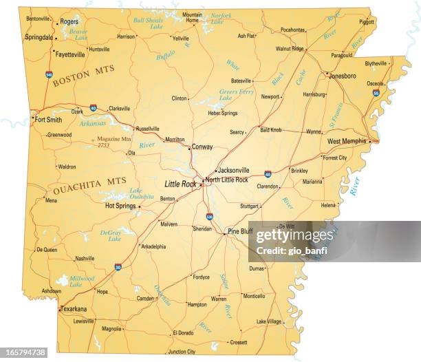 47 Arkansas Road Map Stock Photos, High-Res Pictures, and Images ...