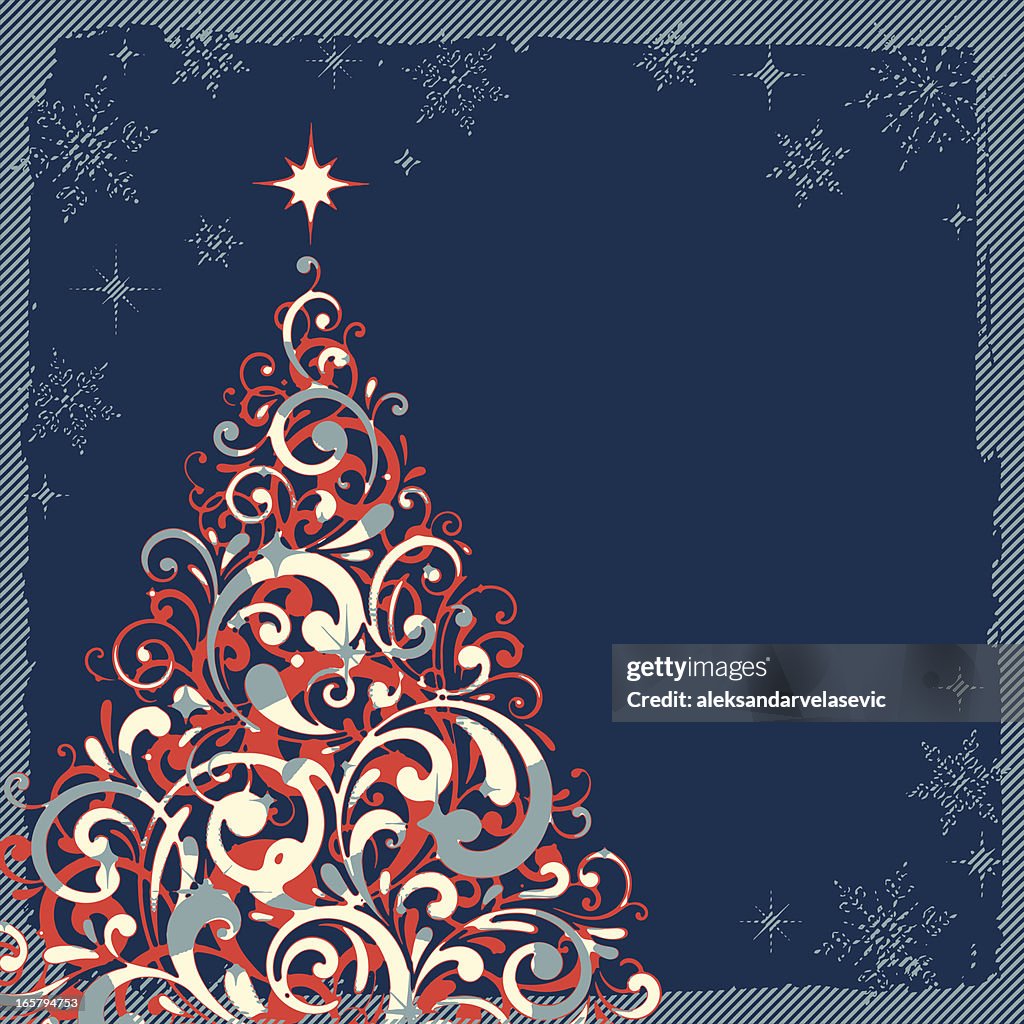 Retro árvore de Natal