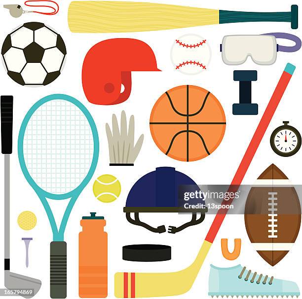 sports equipment - sportkleidung stock-grafiken, -clipart, -cartoons und -symbole