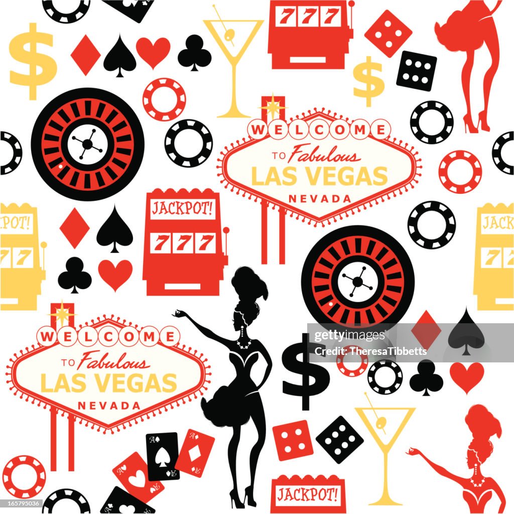 Las Vegas Seamless Pattern