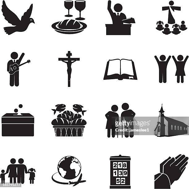 icon-set - church icon stock-grafiken, -clipart, -cartoons und -symbole