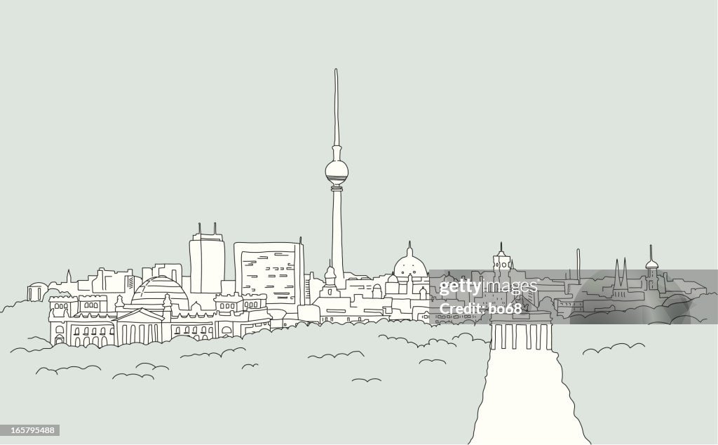 Skyline of Berlin - sketch