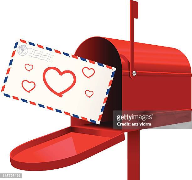 love ist geliefert - briefkasten stock-grafiken, -clipart, -cartoons und -symbole