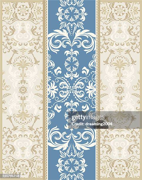floral pattern - baroque style stock illustrations