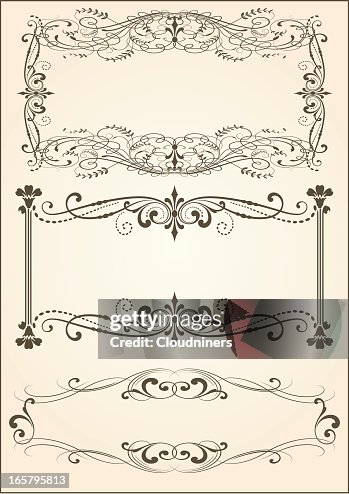 Vector Intricate Scroll Frames High-Res Vector Graphic - Getty Images