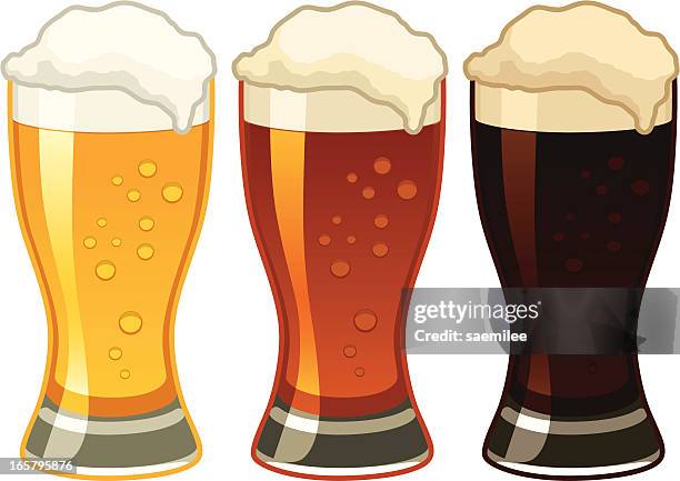 beers - dark beer stock illustrations
