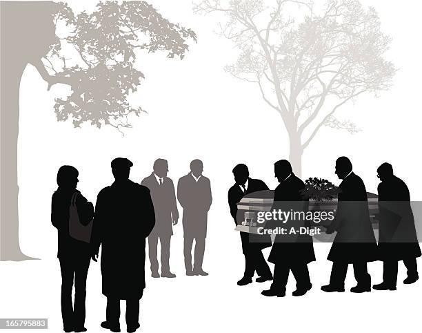 ilustraciones, imágenes clip art, dibujos animados e iconos de stock de pallbearers - funeral