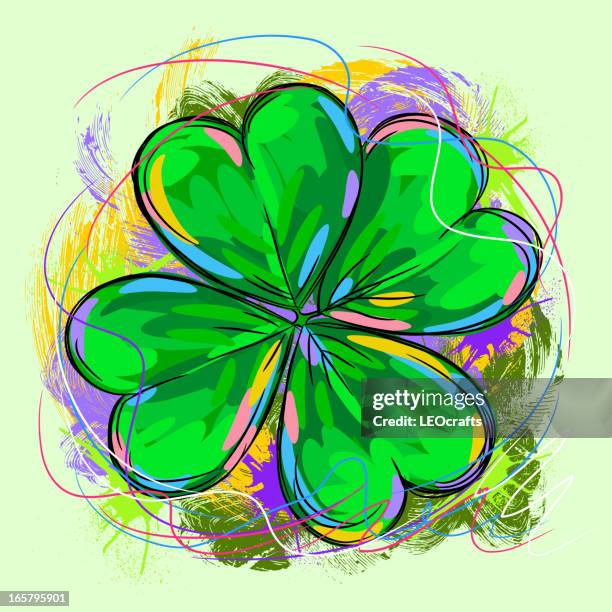 clover - 4 leaf clover stock illustrations