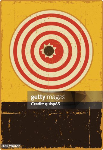 Target Destroyed Sticker Vector Distressed Target Sign Copy Space High-Res Vector Graphic - Getty Images