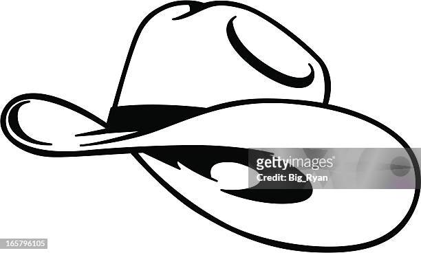 ilustrações de stock, clip art, desenhos animados e ícones de simples chapéu de cowboy - chapéu de cowboy