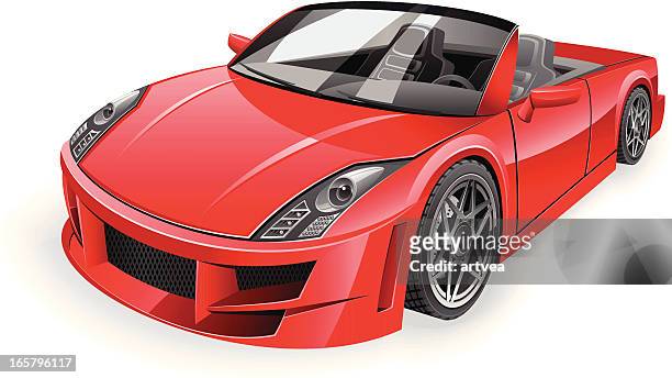 ilustraciones, imágenes clip art, dibujos animados e iconos de stock de coche deportivos - ferrari