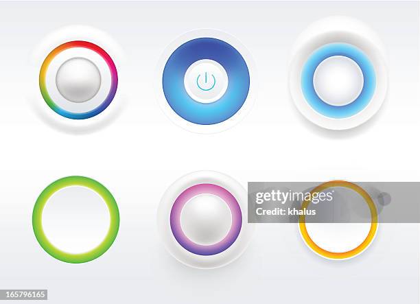 stockillustraties, clipart, cartoons en iconen met blank button - knop