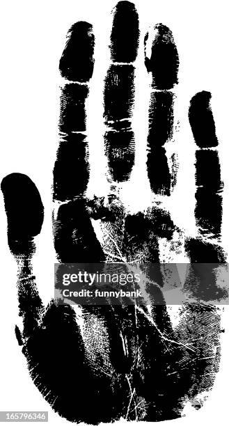 stop gesture - finger painter stock illustrations
