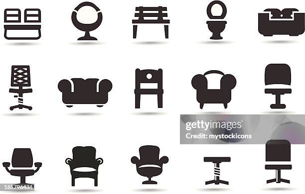 chairs - bar stool stock illustrations