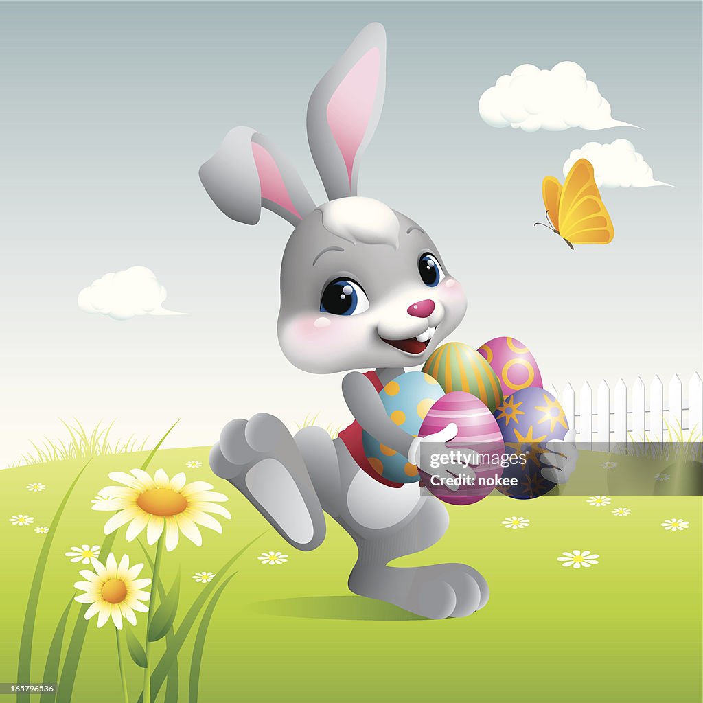Easter Bunny - eggs