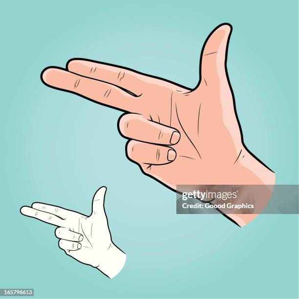 vector illustration - hand counting three - hands gesturing closeup stock illustrations