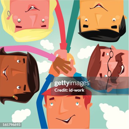 Stacking hands Stacking hands