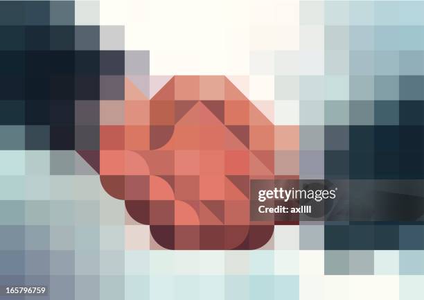 shake hands - two hands stock illustrations