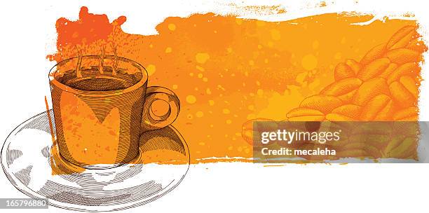 coffee banner - coffee splash stock illustrations