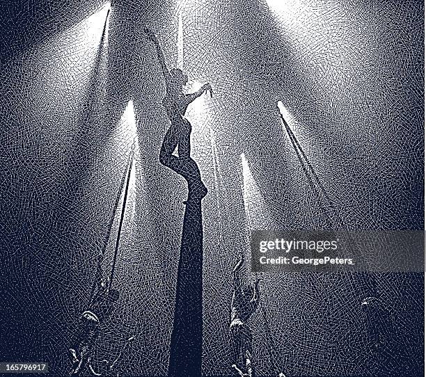 aerialist - contortionist stock illustrations