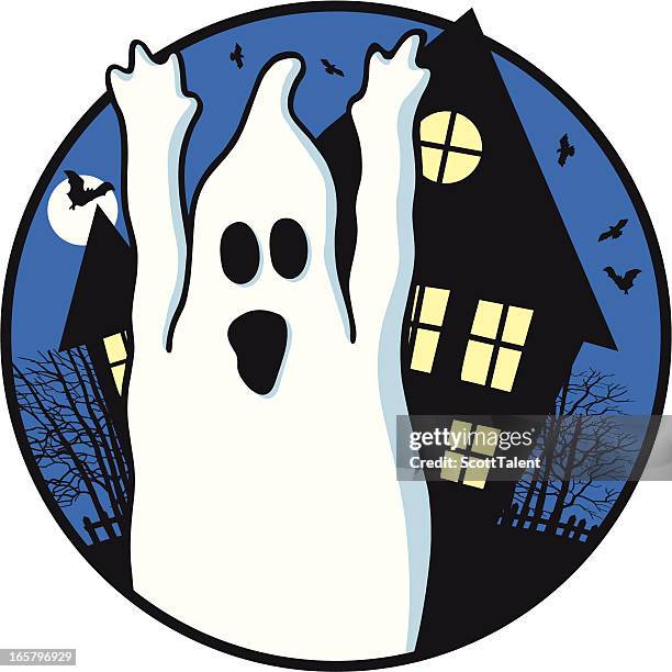 halloween ghost - character sheet stock illustrations