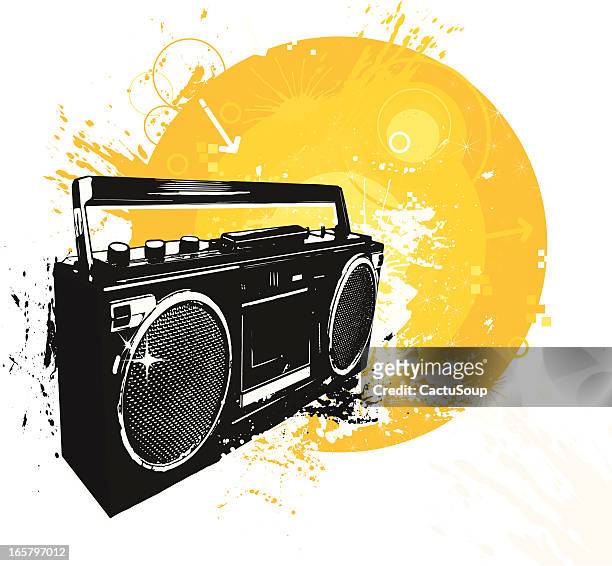 ilustraciones, imágenes clip art, dibujos animados e iconos de stock de música de - radiocasetera