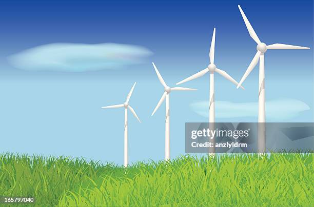 ilustraciones, imágenes clip art, dibujos animados e iconos de stock de energía alternativa - molino de viento