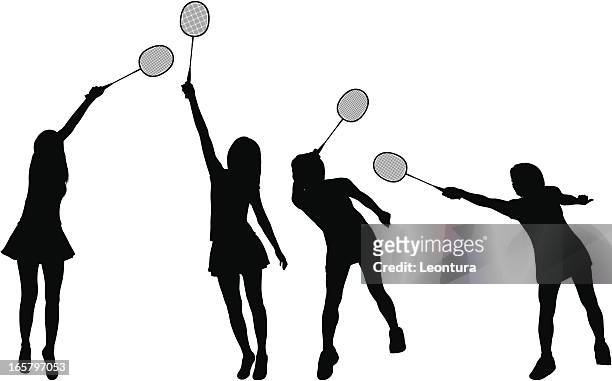 badminton women - badminton racket 幅插畫檔、美工圖案、卡通及圖標