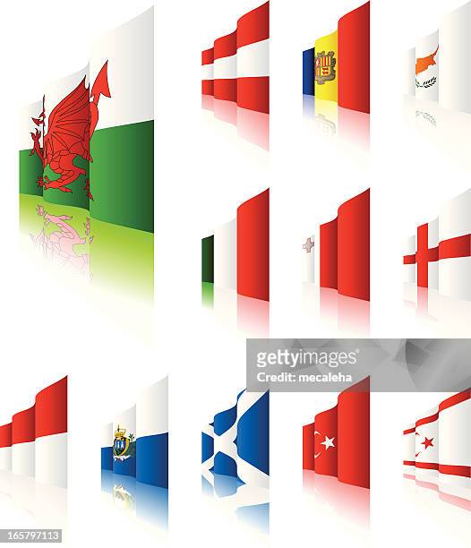 3 d flaggen - scotland stock-grafiken, -clipart, -cartoons und -symbole
