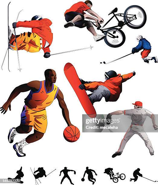 sport set - baseball isolated stock illustrations