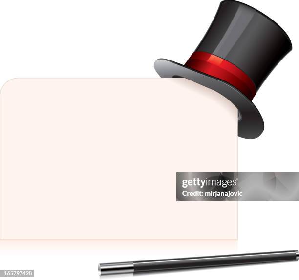 stockillustraties, clipart, cartoons en iconen met top has - magician