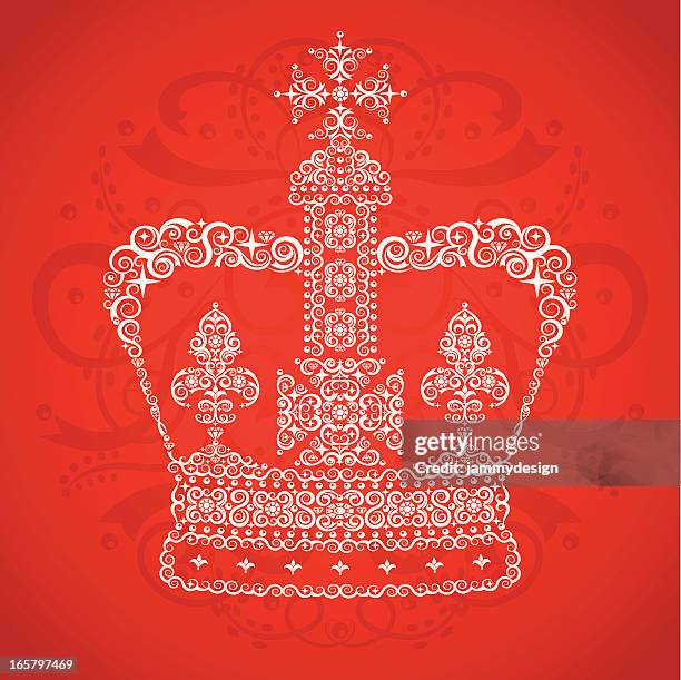 ilustraciones, imágenes clip art, dibujos animados e iconos de stock de queen's corona - realeza británica