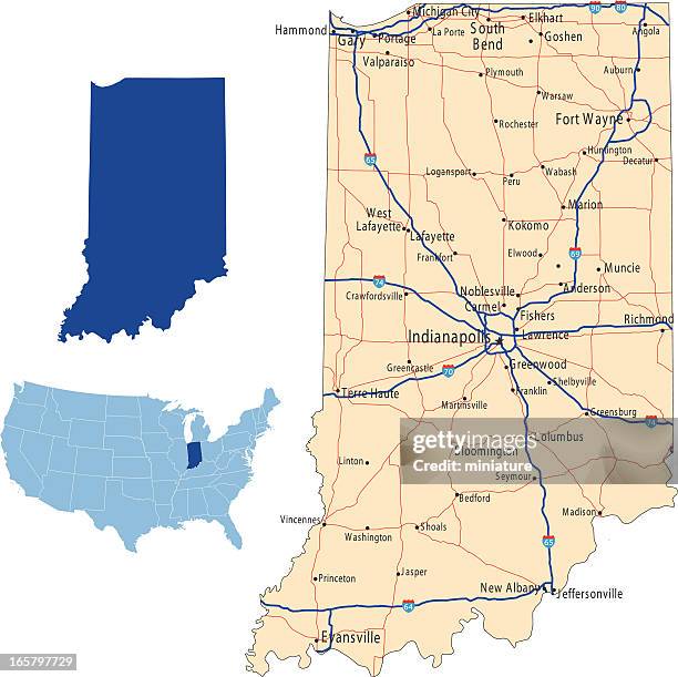 Indiana Base Map 277 State Of Indiana Map Stock Photos, High-Res Pictures, and Images ...
