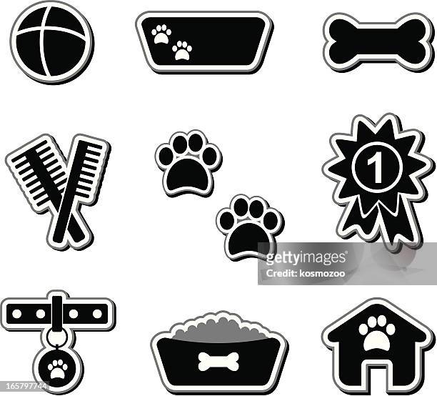 hund symbole - collar stock-grafiken, -clipart, -cartoons und -symbole