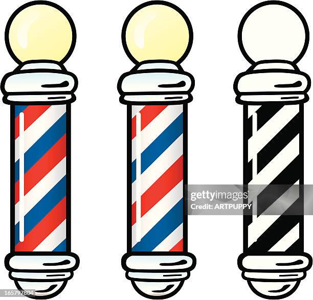 barber poles - barber pole stock illustrations