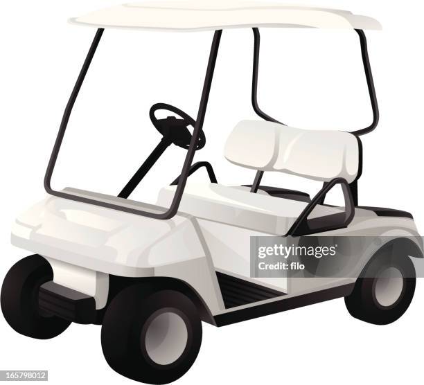 ilustraciones, imágenes clip art, dibujos animados e iconos de stock de golf cart aislado - vehicle seat