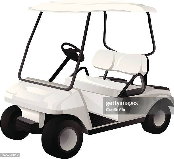 golf cart isolated - vehicle seat stock illustrations