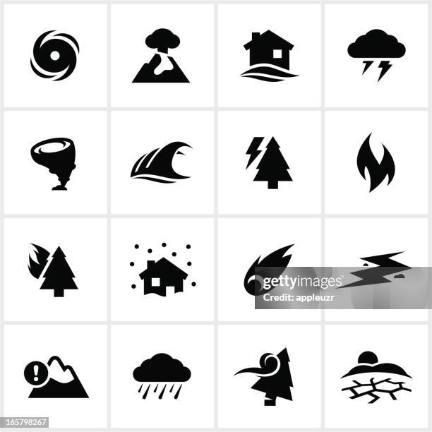 natural disaster icons - storm icon stock illustrations