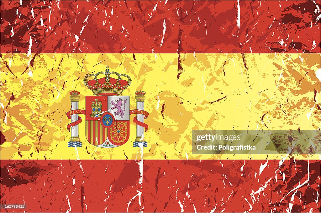 Grunge Spanien Flagge