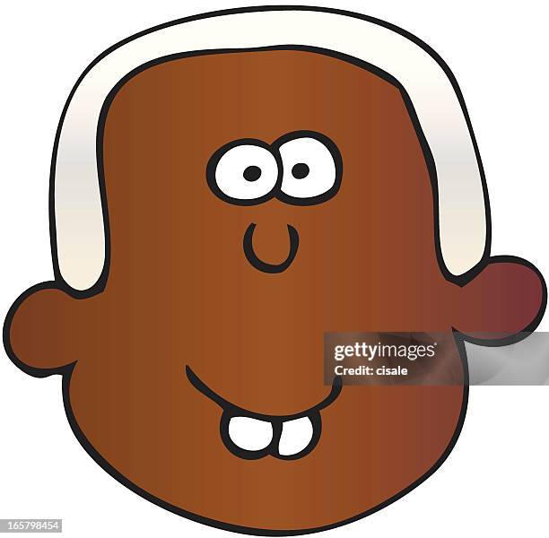 black man portrait - old man facing camera stock illustrations
