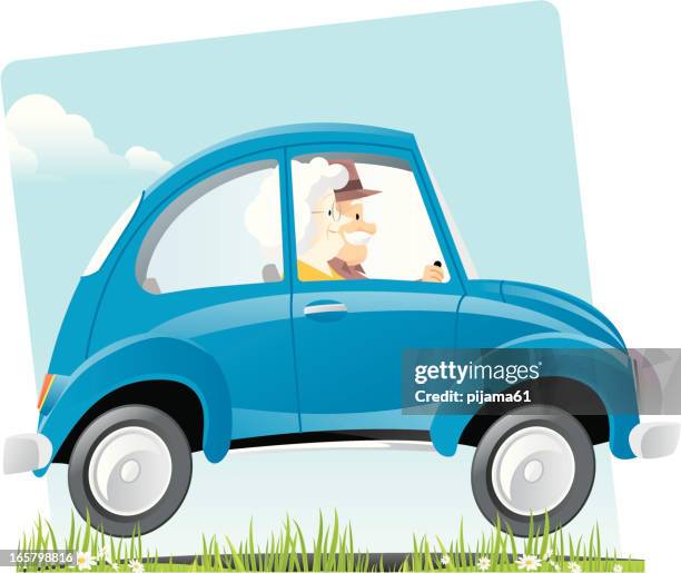 travel - couple with car stock illustrations